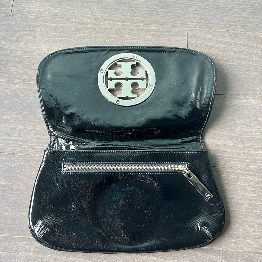 Black Patent Leather Tory Burch Clutch - Picture 2 of 13